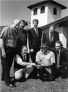 Michael Yarwood, standing third from left