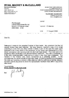 Letter from Ryan Mackey & McClelland