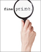 Be sure to have the fine print checked!